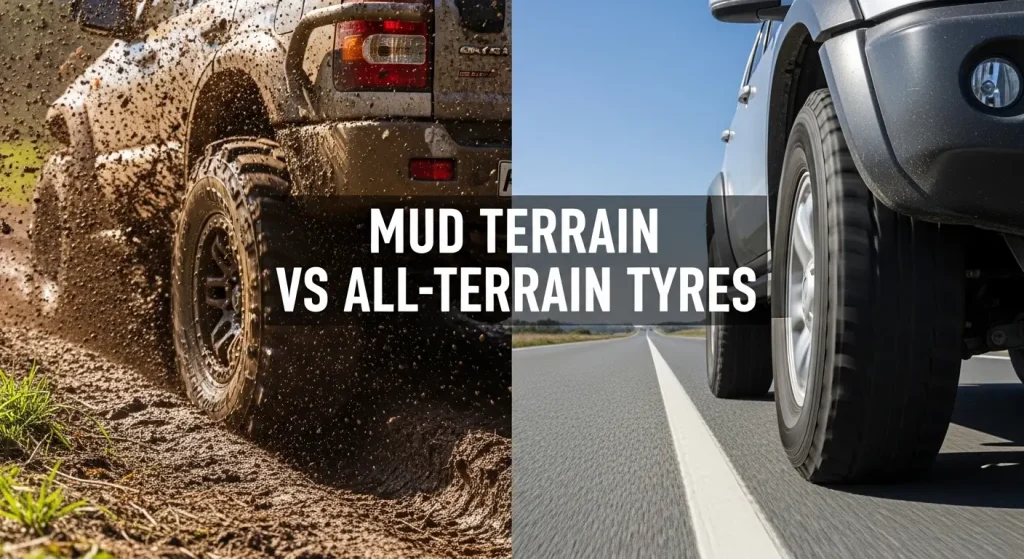 Mud Terrain vs All-Terrain Tyres comparison on a 4x4 (mud terrain vs all-terrain tyres)
