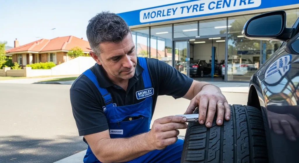 Tyre maintenance tips ,tyre tread inspection at Morley Tyre Centre Perth